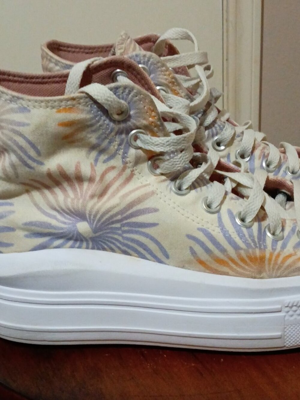 Converse Womens All-Star Move Floral Palm Size 9 Chuck Taylor Platform A06672C - Picture 4 of 13